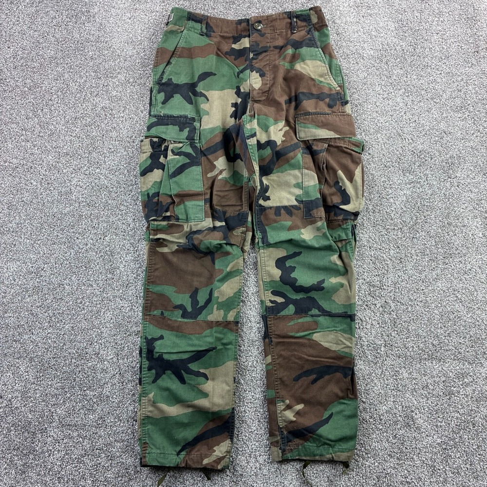 US Military Pants Mens Small Regular Woodland Camo BDU Hot Weather Trousers
